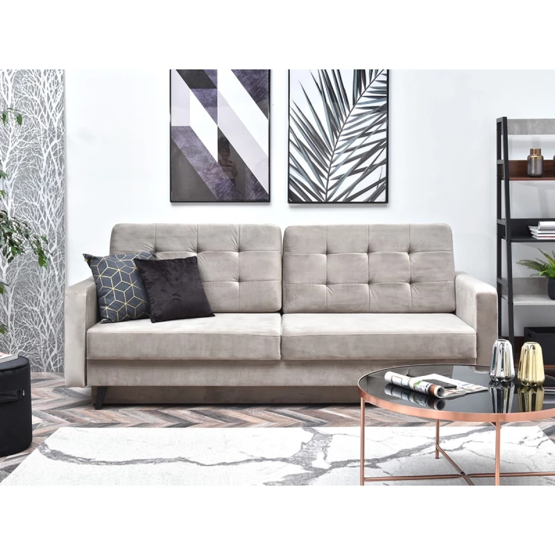 Schlafsofa IRSA – beige/schwarz