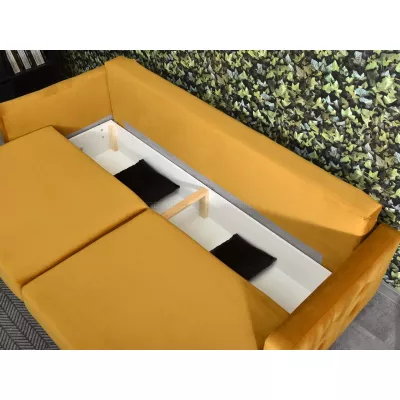 Schlafsofa IRSA – Honig/Schwarz