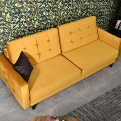 Schlafsofa IRSA – Honig/Schwarz