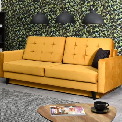 Schlafsofa IRSA – Honig/Schwarz