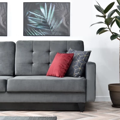 IRSA Schlafsofa – grau/schwarz