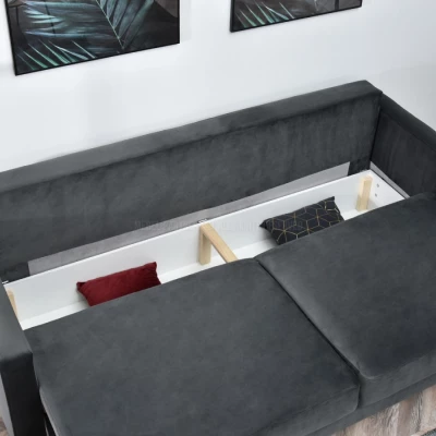 IRSA Schlafsofa – grau/schwarz