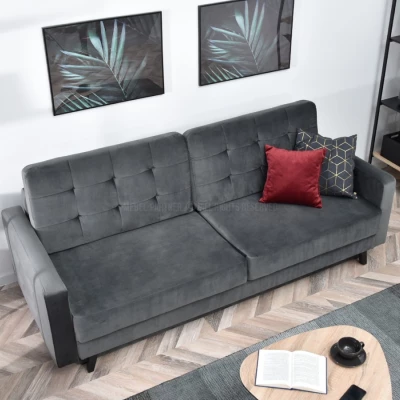 IRSA Schlafsofa – grau/schwarz
