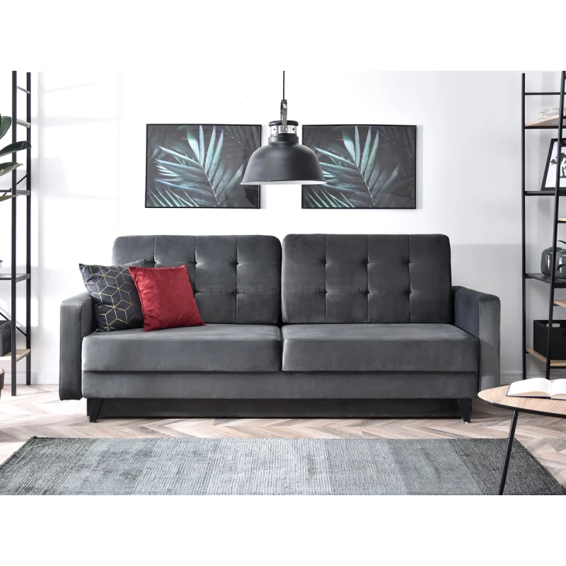 IRSA Schlafsofa – grau/schwarz