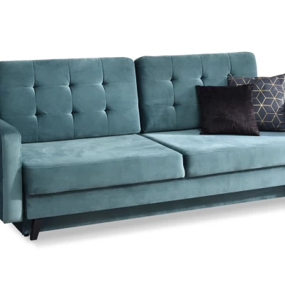 Schlafsofa IRSA – Türkis/Schwarz