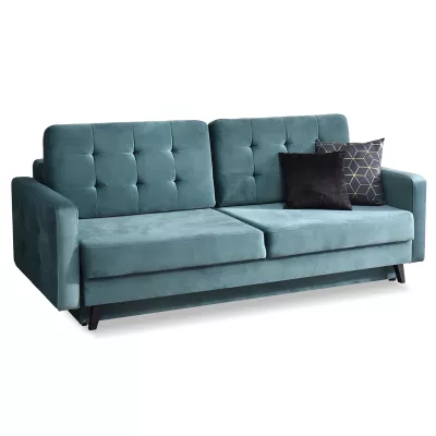 Schlafsofa IRSA – Türkis/Schwarz