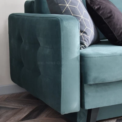 Schlafsofa IRSA – Türkis/Schwarz