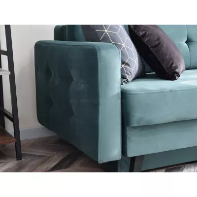 Schlafsofa IRSA – Türkis/Schwarz