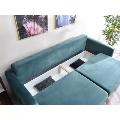 Schlafsofa IRSA – Türkis/Schwarz