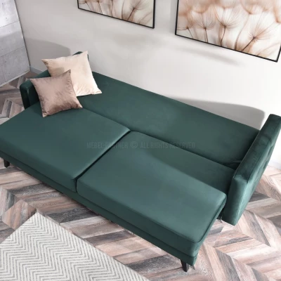 Schlafsofa IRSA – grün/schwarz