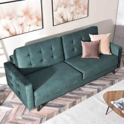 Schlafsofa IRSA – grün/schwarz