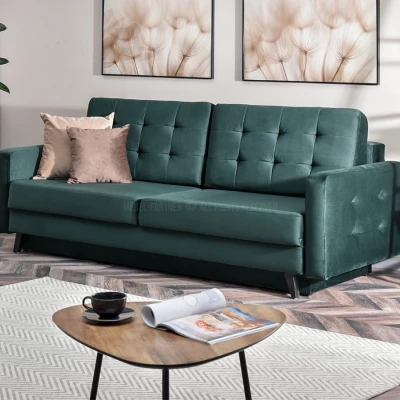 Schlafsofa IRSA – grün/schwarz