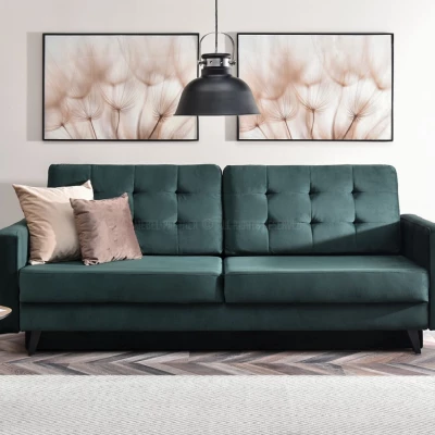 Schlafsofa IRSA – grün/schwarz