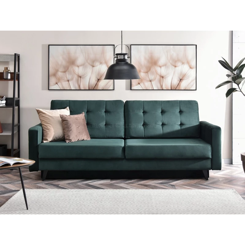Schlafsofa IRSA – grün/schwarz
