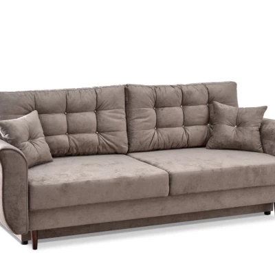 Sofa mit Stauraum PLAMEDI – Beige/Walnuss