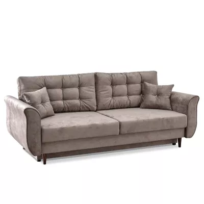 Sofa mit Stauraum PLAMEDI – Beige/Walnuss