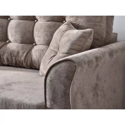 Sofa mit Stauraum PLAMEDI – Beige/Walnuss