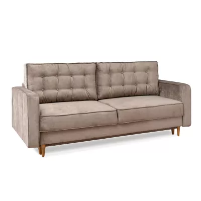 Schlafsofa LUZOLO – beige/eiche