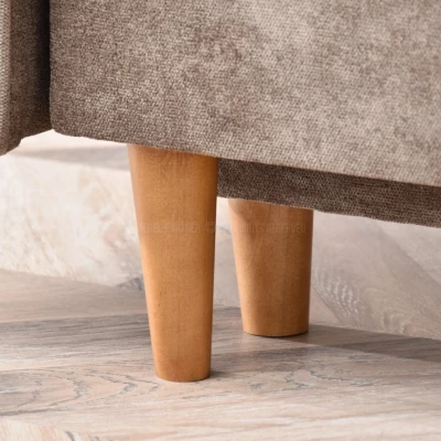 Schlafsofa LUZOLO – beige/eiche