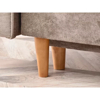 Schlafsofa LUZOLO – beige/eiche