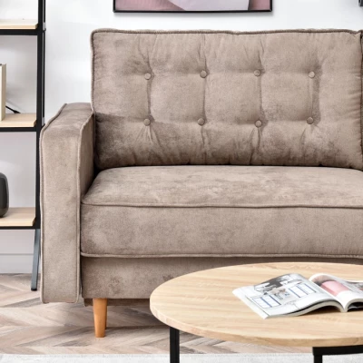 Schlafsofa LUZOLO – beige/eiche