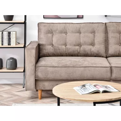 Schlafsofa LUZOLO – beige/eiche