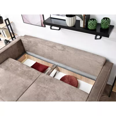 Schlafsofa LUZOLO – beige/eiche