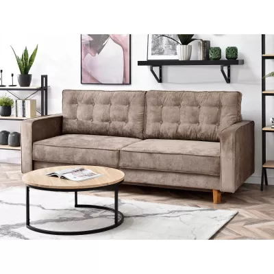 Schlafsofa LUZOLO – beige/eiche