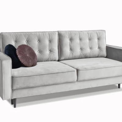 Schlafsofa LUZOLO - grau / schwarz