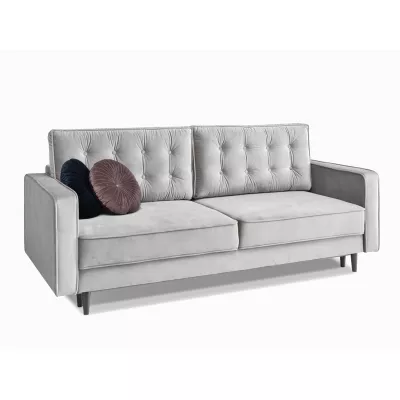 Schlafsofa LUZOLO - grau / schwarz