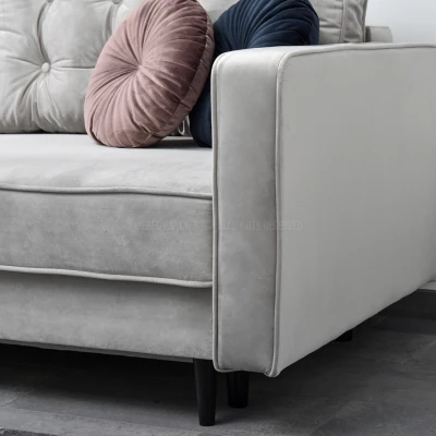 Schlafsofa LUZOLO - grau / schwarz