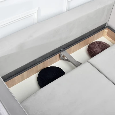 Schlafsofa LUZOLO - grau / schwarz