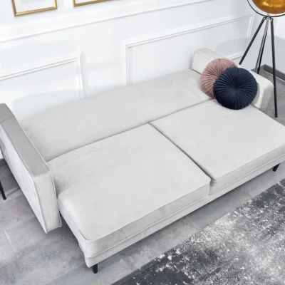 Schlafsofa LUZOLO - grau / schwarz