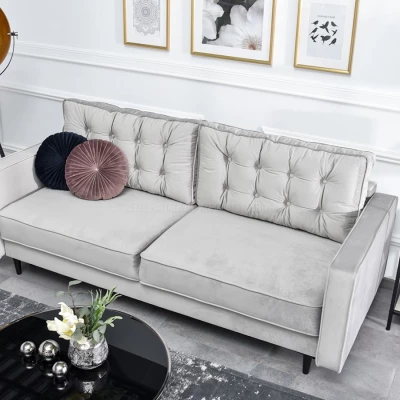 Schlafsofa LUZOLO - grau / schwarz
