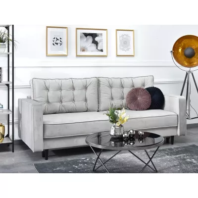 Schlafsofa LUZOLO - grau / schwarz