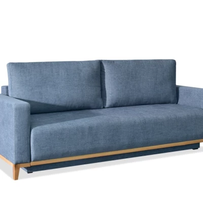 Schlafsofa mit Hocker DALENA – blau/eiche