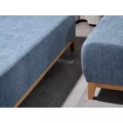 Schlafsofa mit Hocker DALENA – blau/eiche