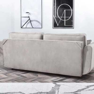 Schlafsofa LALESKA – beige/schwarz