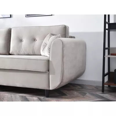 Schlafsofa LALESKA – beige/schwarz
