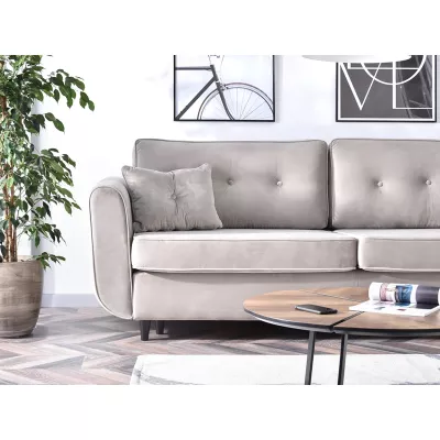 Schlafsofa LALESKA – beige/schwarz