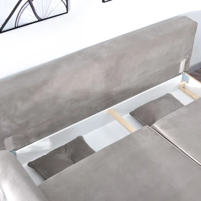 Schlafsofa LALESKA – beige/schwarz