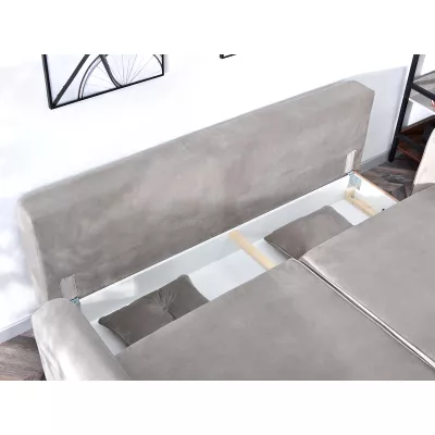 Schlafsofa LALESKA – beige/schwarz