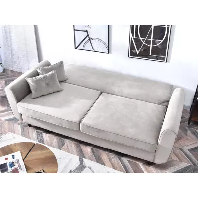 Schlafsofa LALESKA – beige/schwarz