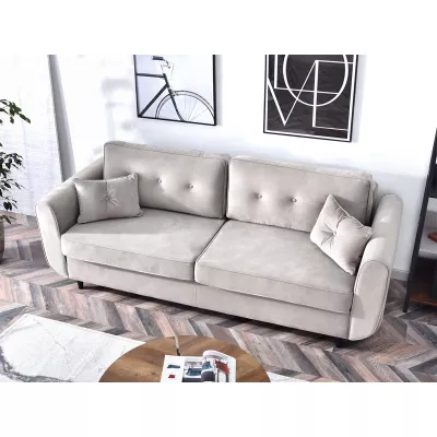 Schlafsofa LALESKA – beige/schwarz