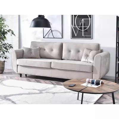 Schlafsofa LALESKA – beige/schwarz