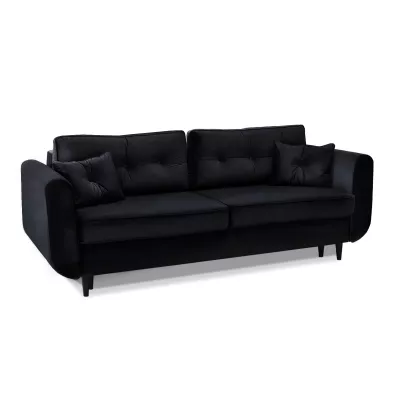 Schlafsofa LALESKA - schwarz / schwarz