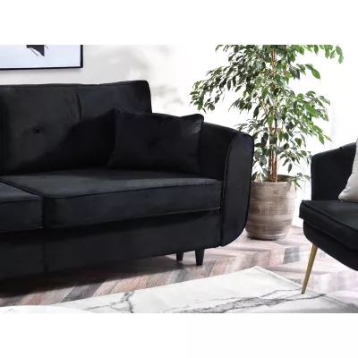 Schlafsofa LALESKA - schwarz / schwarz