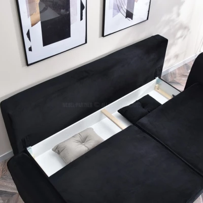 Schlafsofa LALESKA - schwarz / schwarz