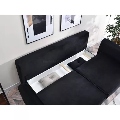 Schlafsofa LALESKA - schwarz / schwarz
