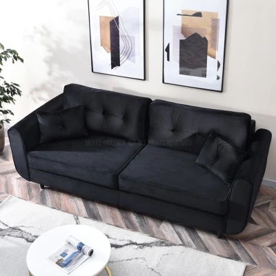 Schlafsofa LALESKA - schwarz / schwarz